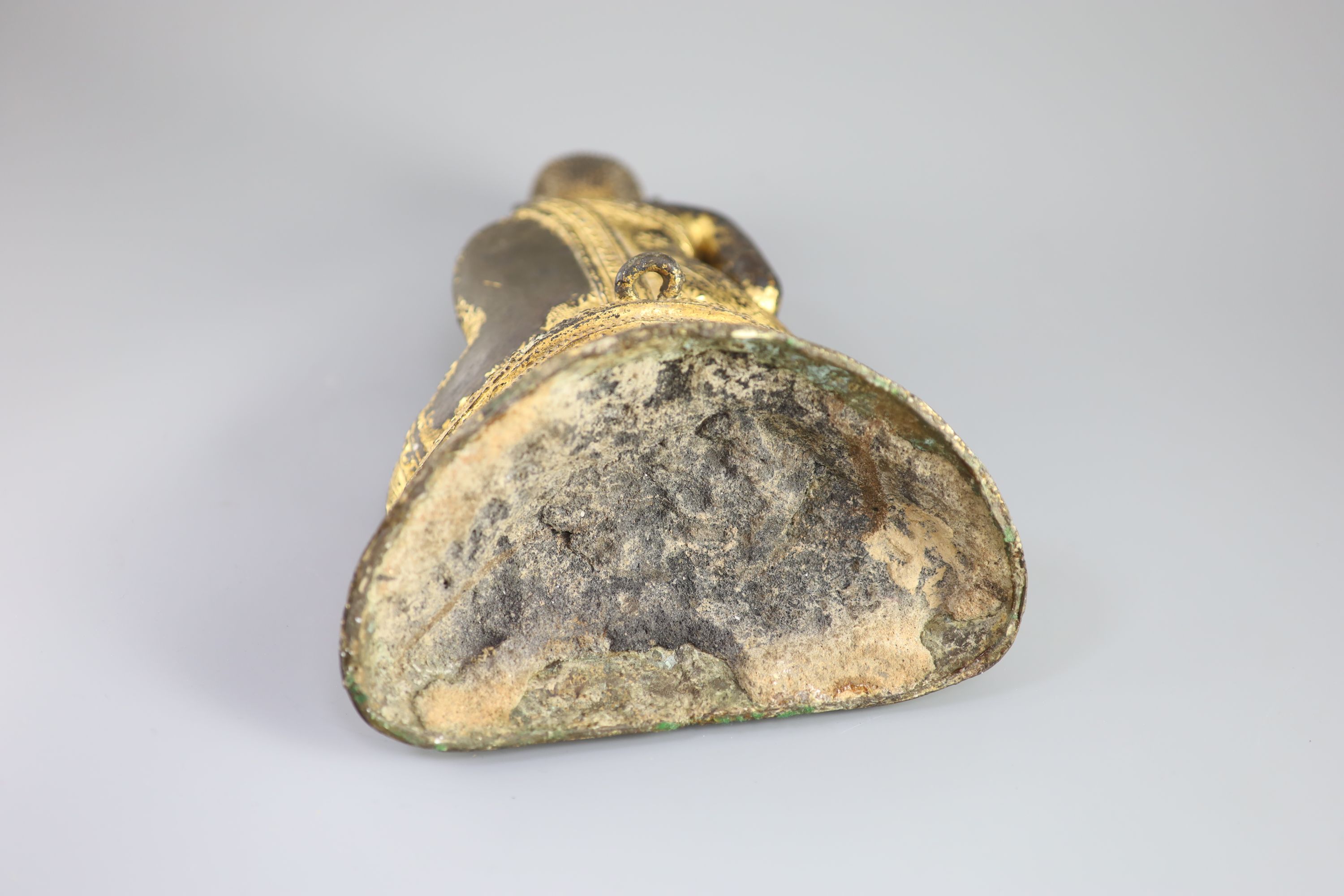 A Thai gilt bronze seated figure of Buddha, 18th/19th century, 33 cm high